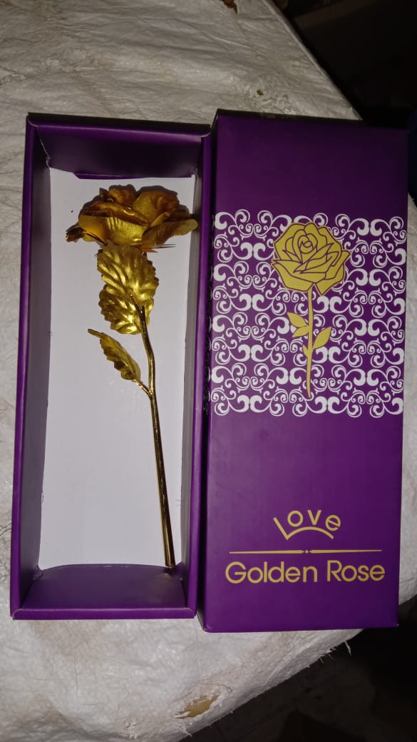Luxury Decorative Gold Plated Artificial Golden Rose with Premium Box - infinityexculsivestore.com