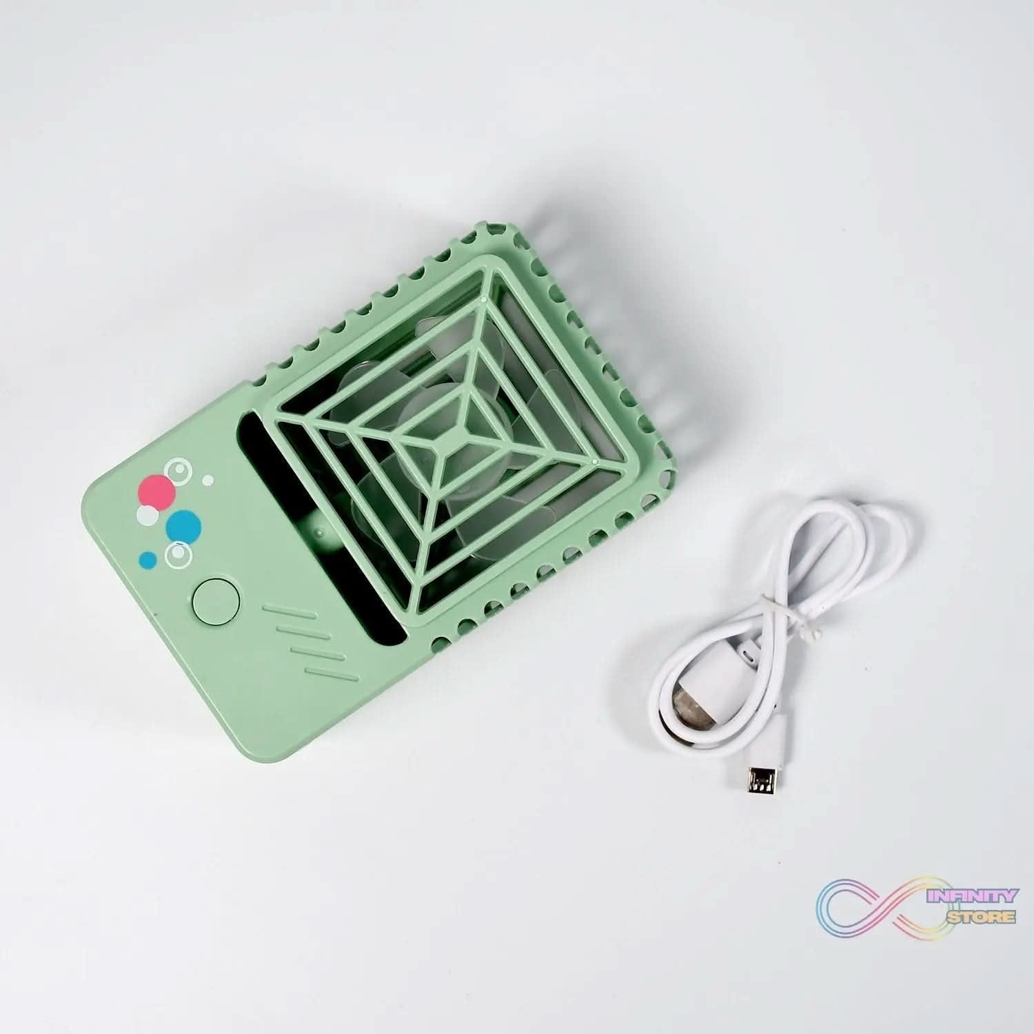 MINI DESKTOP FAN RECHARGEABLE TABLE FAN HANDHELD FAN USB FAN DESK FAN COOLING FAN FOR HOME , OFFICE , CAR, & MULTI USE FAN (Battery Not Include) - infinityexculsivestore.com