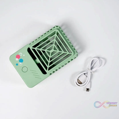 MINI DESKTOP FAN RECHARGEABLE TABLE FAN HANDHELD FAN USB FAN DESK FAN COOLING FAN FOR HOME , OFFICE , CAR, & MULTI USE FAN (Battery Not Include) - infinityexculsivestore.com