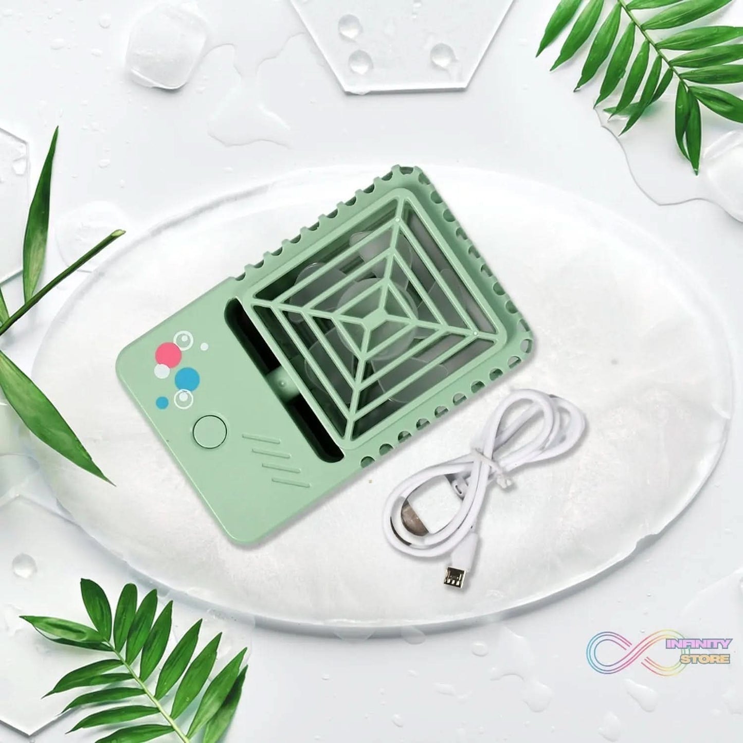 MINI DESKTOP FAN RECHARGEABLE TABLE FAN HANDHELD FAN USB FAN DESK FAN COOLING FAN FOR HOME , OFFICE , CAR, & MULTI USE FAN (Battery Not Include) - infinityexculsivestore.com