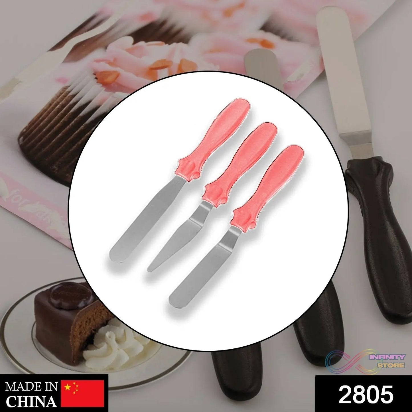 MULTI - FUNCTION STAINLESS STEEL CAKE ICING SPATULA FLAT ANGULAR TRIANGLE PALLET KNIFE SET - infinityexculsivestore.com