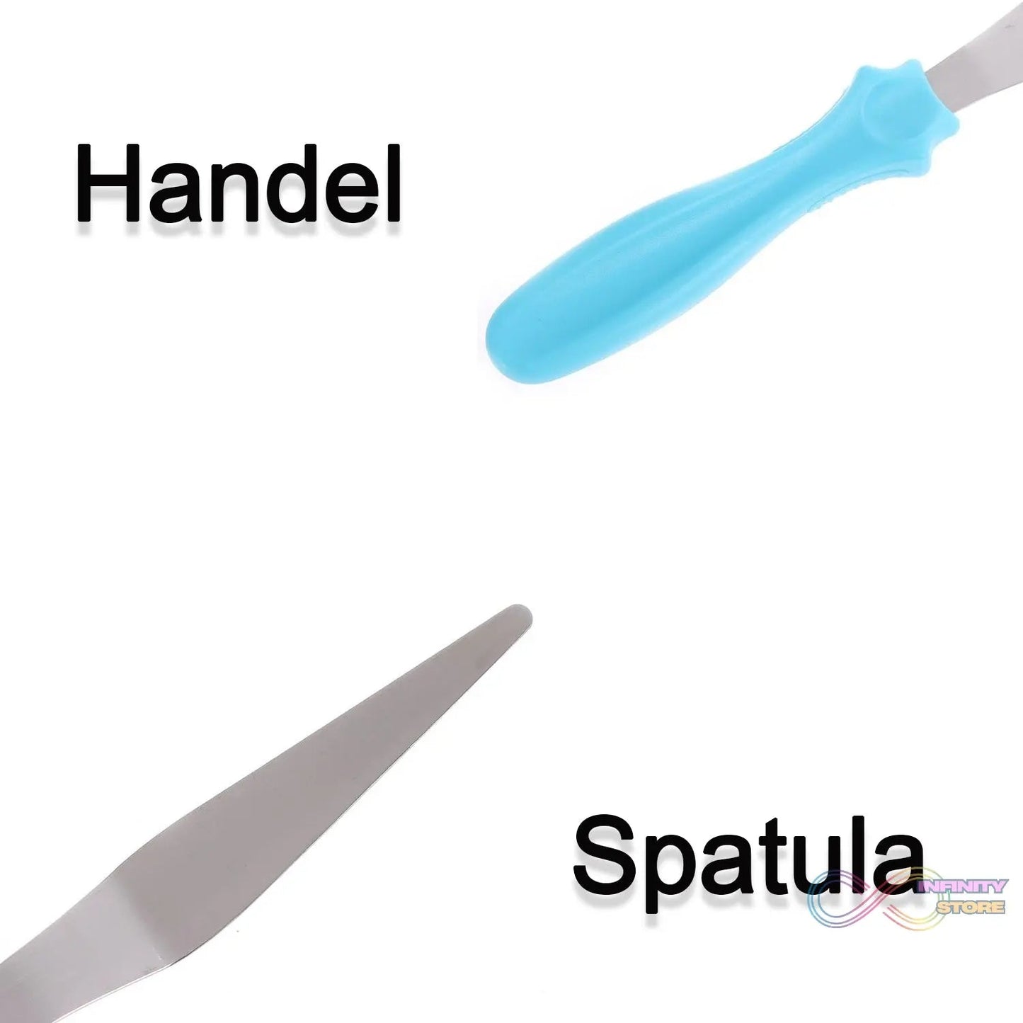 MULTI - FUNCTION STAINLESS STEEL CAKE ICING SPATULA FLAT ANGULAR TRIANGLE PALLET KNIFE SET - infinityexculsivestore.com