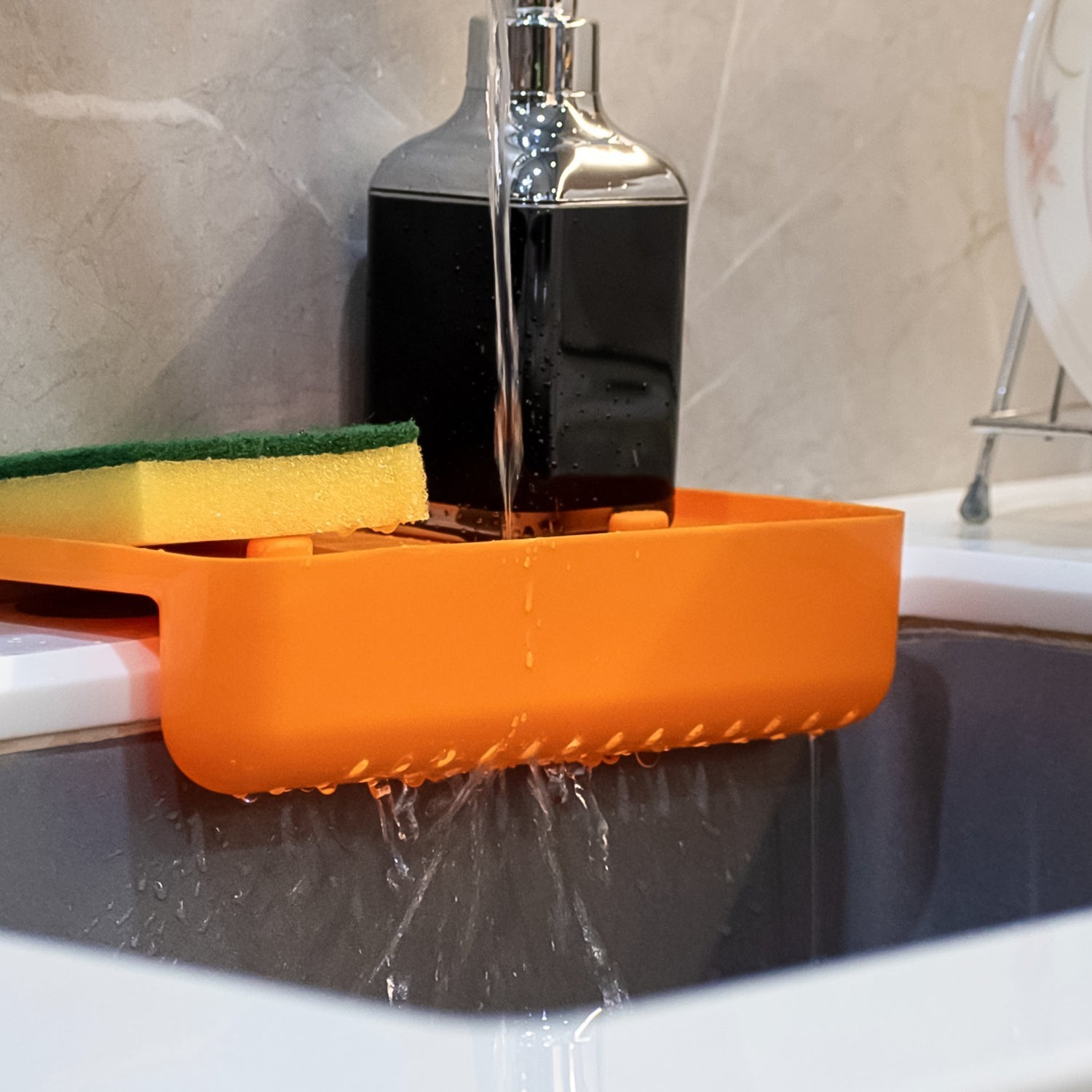 MULTI FUNCTIONAL DRAINER SHELF SINK STORAGE HOLDER Sink Colander Strainer Basket (1 Pc) - infinityexculsivestore.com