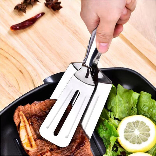MULTIFUNCTION COOKING SERVING TURNER FRYING FOOD TONG. STAINLESS STEEL STEAK CLIP CLAMP BBQ KITCHEN TONG. - infinityexculsivestore.com