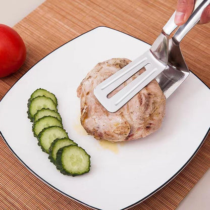 MULTIFUNCTION COOKING SERVING TURNER FRYING FOOD TONG. STAINLESS STEEL STEAK CLIP CLAMP BBQ KITCHEN TONG. - infinityexculsivestore.com