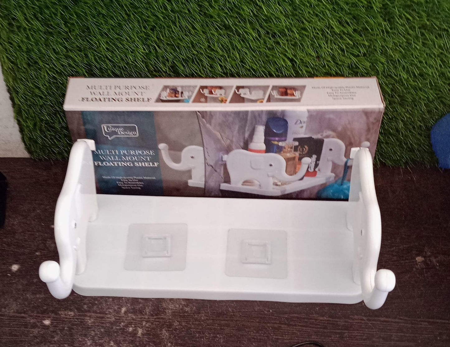 MULTIFUNCTIONAL ELEPHANT SHAPED STORAGE SHELF, NO PUNCHING WALL MOUNTED MINI STORAGE RACK, CREATIVE CUTE ELEPHANT SHELF ORGANIZER FOR KITCHEN BATHROOM BEDROOM STUDY - infinityexculsivestore.com