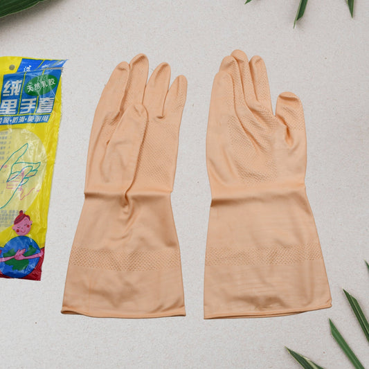 MULTIPURPOSE NATURAL GUM RUBBER REUSABLE CLEANING GLOVES - infinityexculsivestore.com