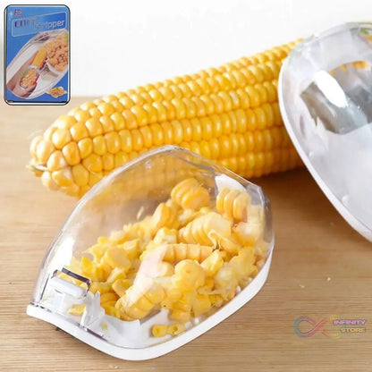Magic Plastic with Steel Blades Corn Remover Kernel Stripper (1 Pc) - infinityexculsivestore.com