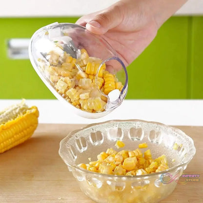 Magic Plastic with Steel Blades Corn Remover Kernel Stripper (1 Pc) - infinityexculsivestore.com