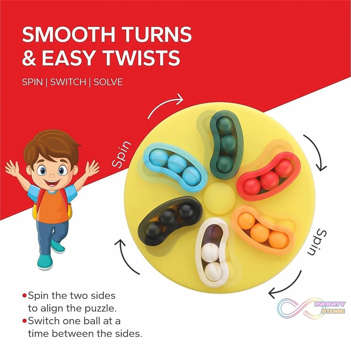 Magic Spin Round Rotating Puzzle Game (1 Pc) - infinityexculsivestore.com