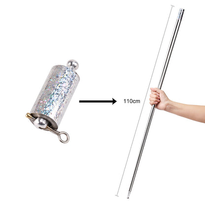 Magic Toy Metal High Elasticity Steel Silver Appearing Cane Magic Toy Magic Steel - infinityexculsivestore.com