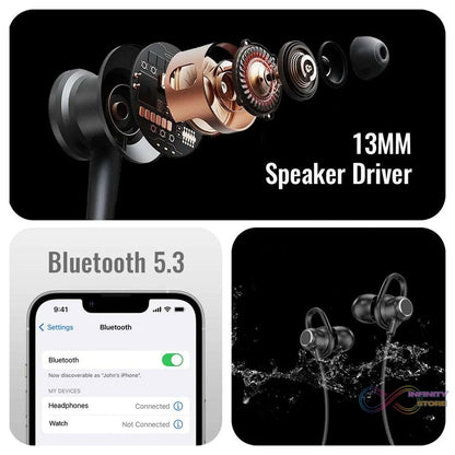 Magnetic ON - OFF Earbuds Neckband Bluetooth (1 Pc / USB Type - C) - infinityexculsivestore.com