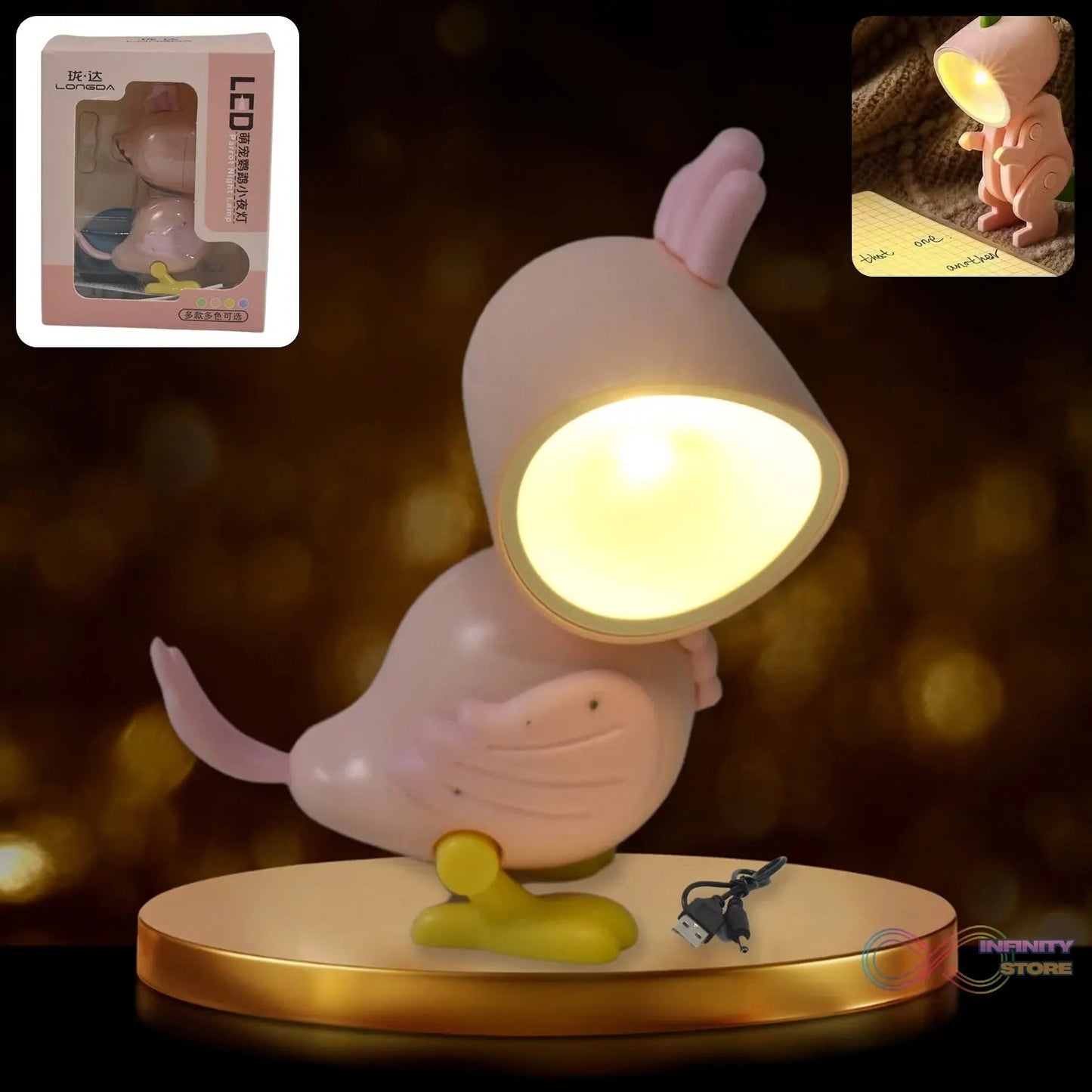 Magnetic Parrot Shape Night lamp (Battery Included / 1 Pc) - infinityexculsivestore.com