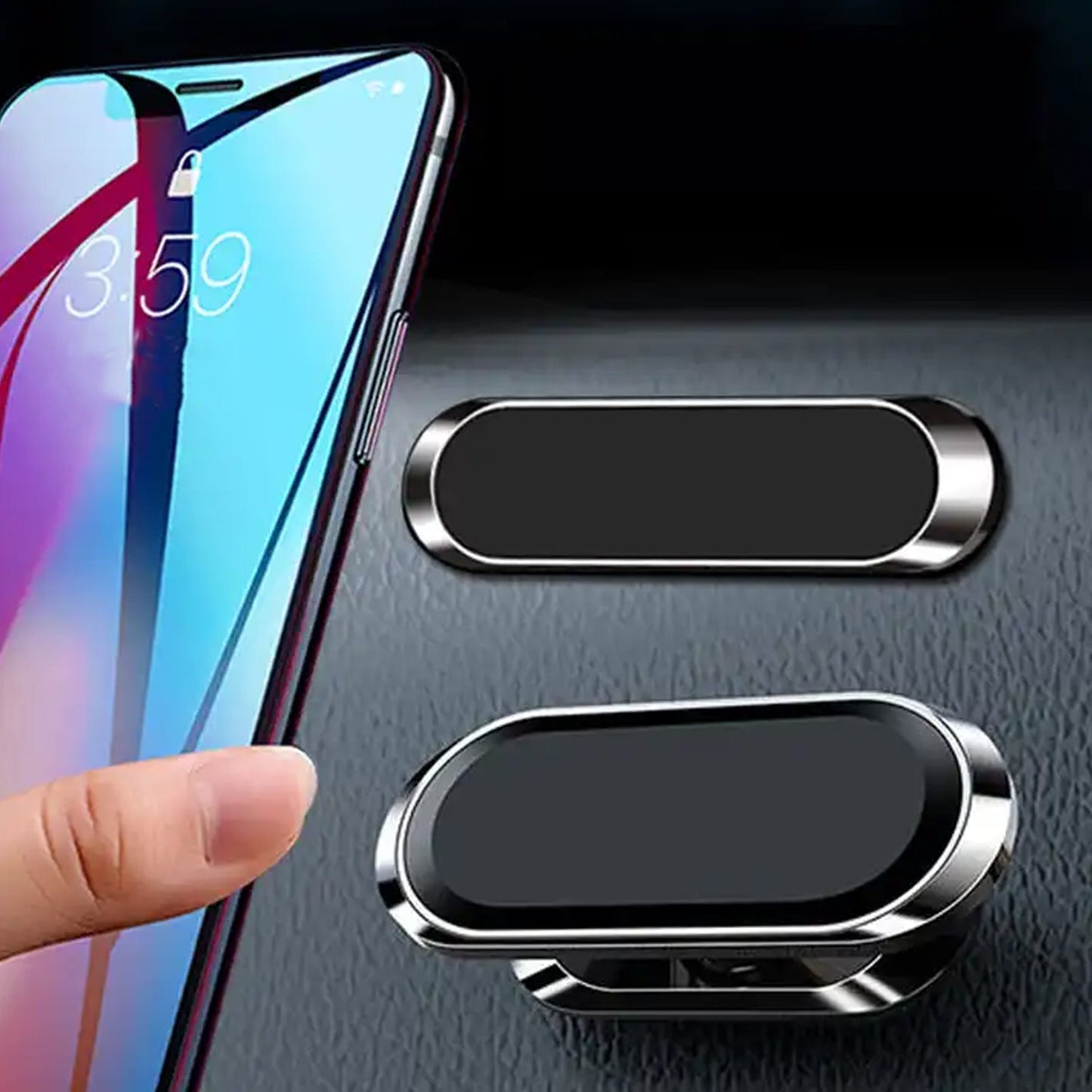 Magnetic Phone Mount/Holder for Car, Super Strong Magnet Universal Car Mount, Dashboard 360° Rotation for Car, Desk, Office, Home & Kitchen for All Smart phones (1 Pc) - infinityexculsivestore.com
