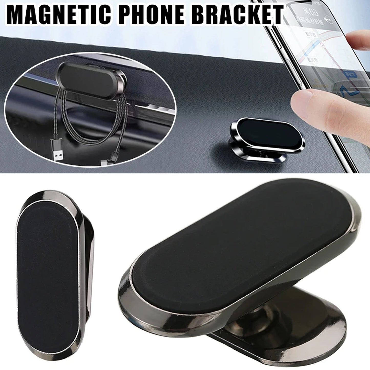 Magnetic Phone Mount/Holder for Car, Super Strong Magnet Universal Car Mount, Dashboard 360° Rotation for Car, Desk, Office, Home & Kitchen for All Smart phones (1 Pc) - infinityexculsivestore.com