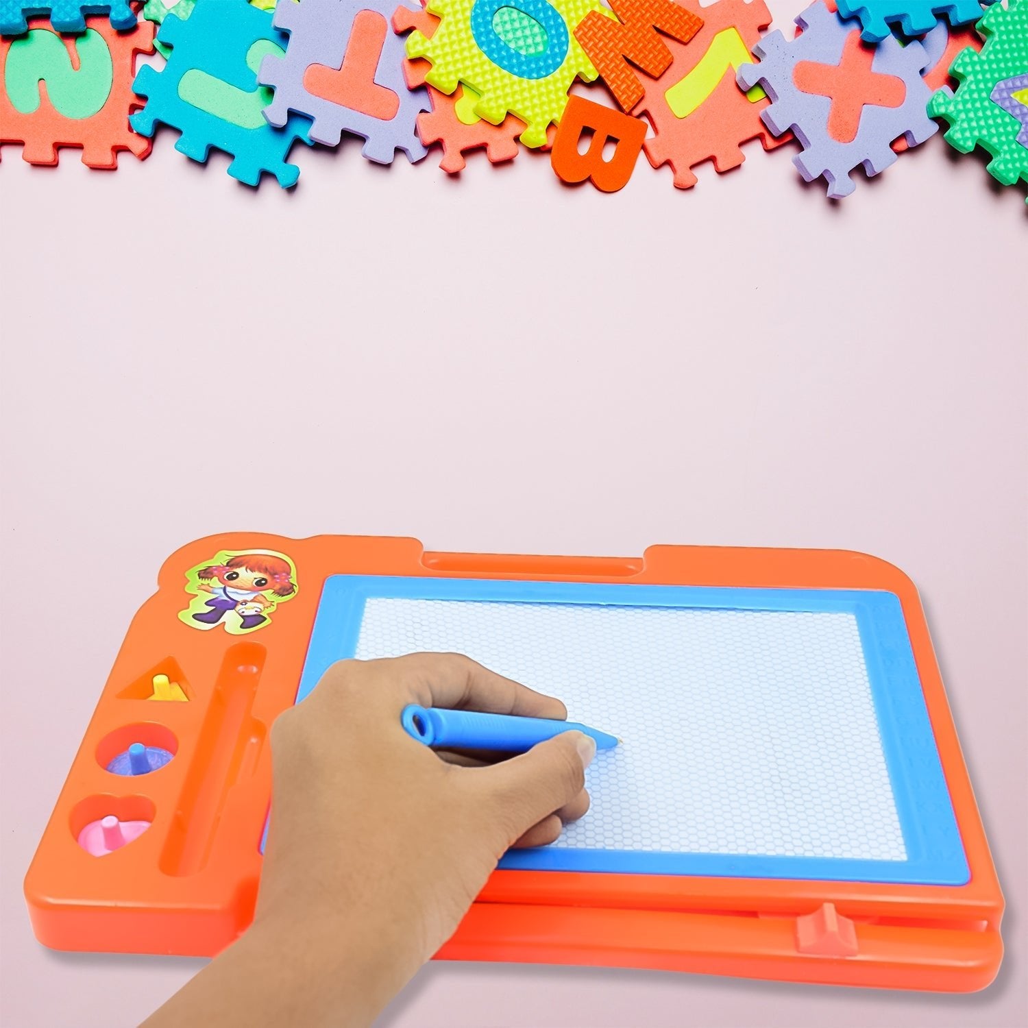 Magnetic Slate Sketch Pad / Board for Kids (1 Pc / 27 × 19 Cm) - infinityexculsivestore.com