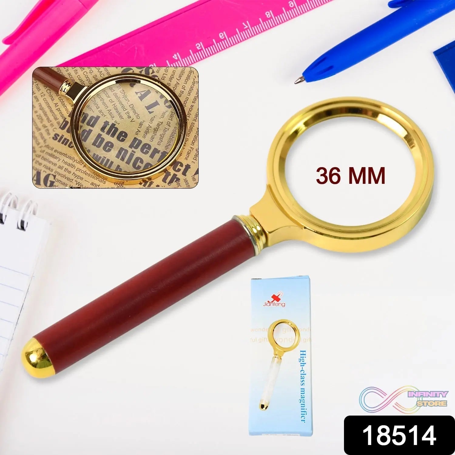 Magnifying Glass Handheld Magnifier (36 MM / 1 Pc) - infinityexculsivestore.com