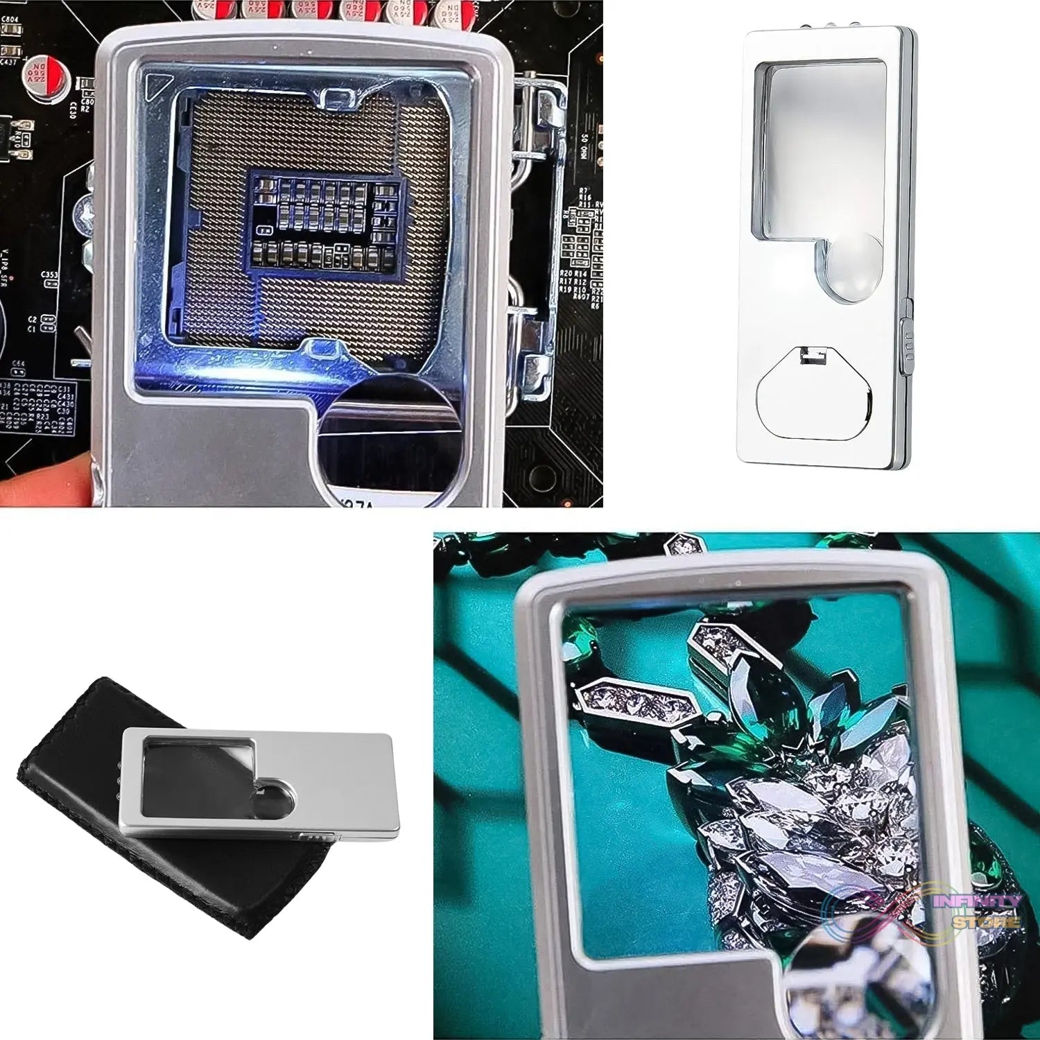 Magnifying Glass with Light, 3X 10X Pocket Magnifier (1 Pc) - infinityexculsivestore.com