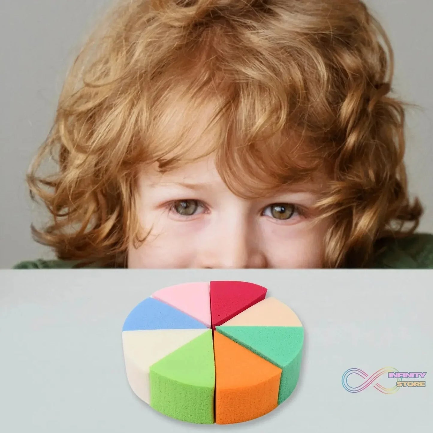 Makeup Sponge Triangle Shaped Mix Colour Cosmetic Puff (8 Pcs Set) - infinityexculsivestore.com