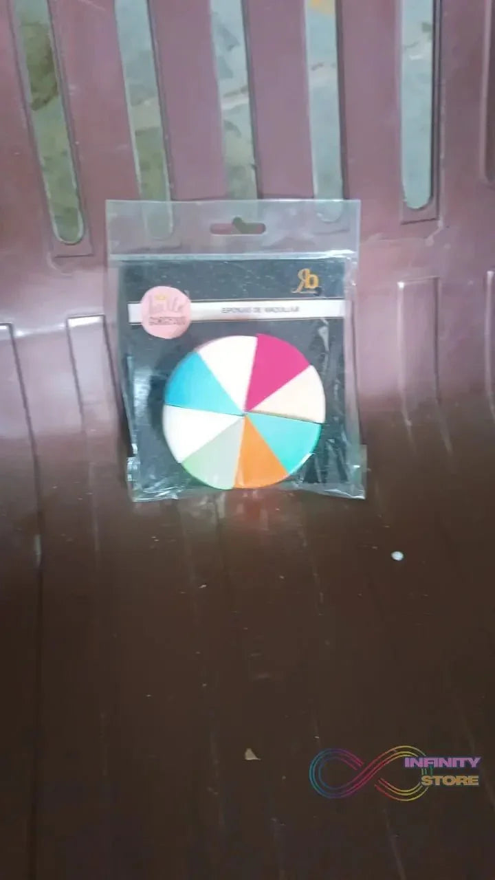 Makeup Sponge Triangle Shaped Mix Colour Cosmetic Puff (8 Pcs Set) - infinityexculsivestore.com