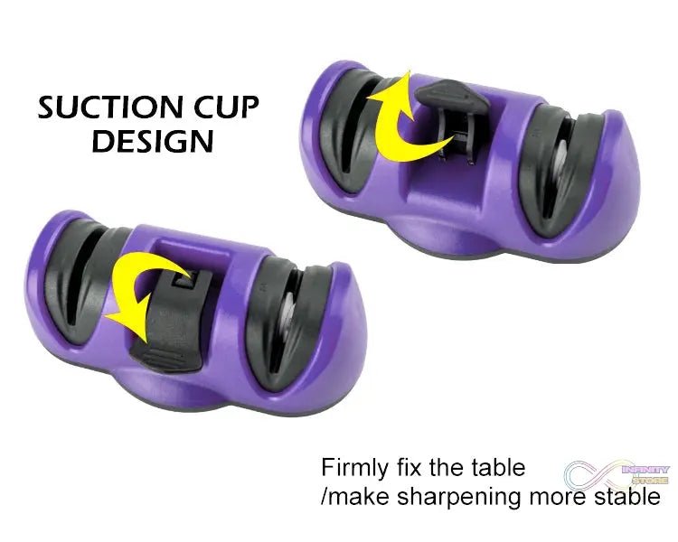 Manual Knife Sharpener 2 Stage Sharpening Tool for Ceramic Knife and Steel Knives - infinityexculsivestore.com