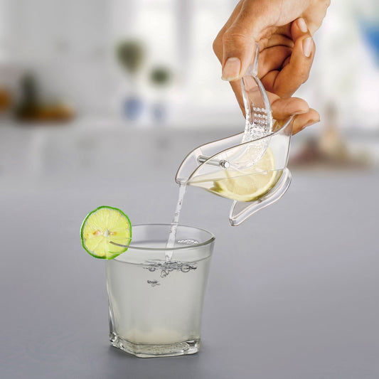 Manual Lemon Slice Squeezer - Portable Transparent Fruit Juicer, Bird - Shaped Hand Juicer for Orange, Lemon & Lime (Color Box) - infinityexculsivestore.com