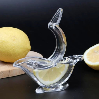 Manual Lemon Slice Squeezer - Portable Transparent Fruit Juicer, Bird - Shaped Hand Juicer for Orange, Lemon & Lime (Color Box) - infinityexculsivestore.com