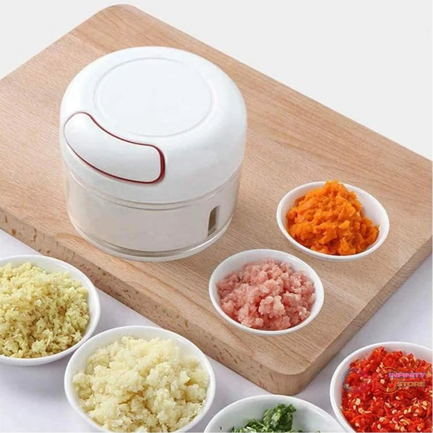 Manual Mini Food Processor Vegetable Chopper Hand Pull String Onion Chopper (1 Pc) - infinityexculsivestore.com