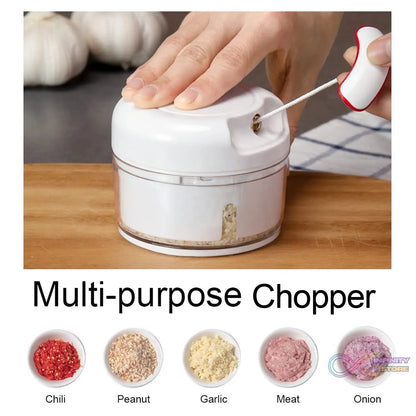 Manual Mini Food Processor Vegetable Chopper Hand Pull String Onion Chopper (1 Pc) - infinityexculsivestore.com