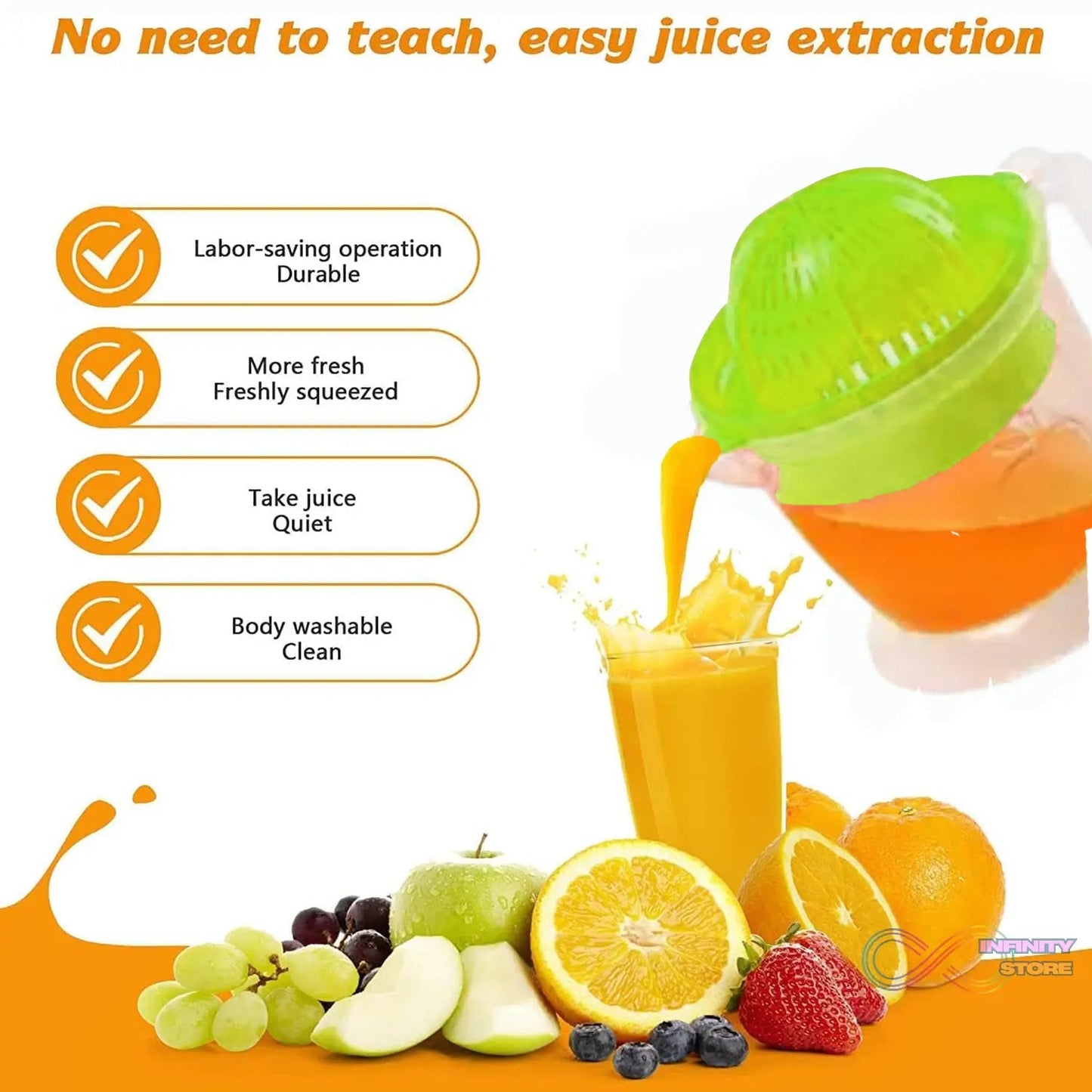 Manual Orange Juicer Squeezer - infinityexculsivestore.com