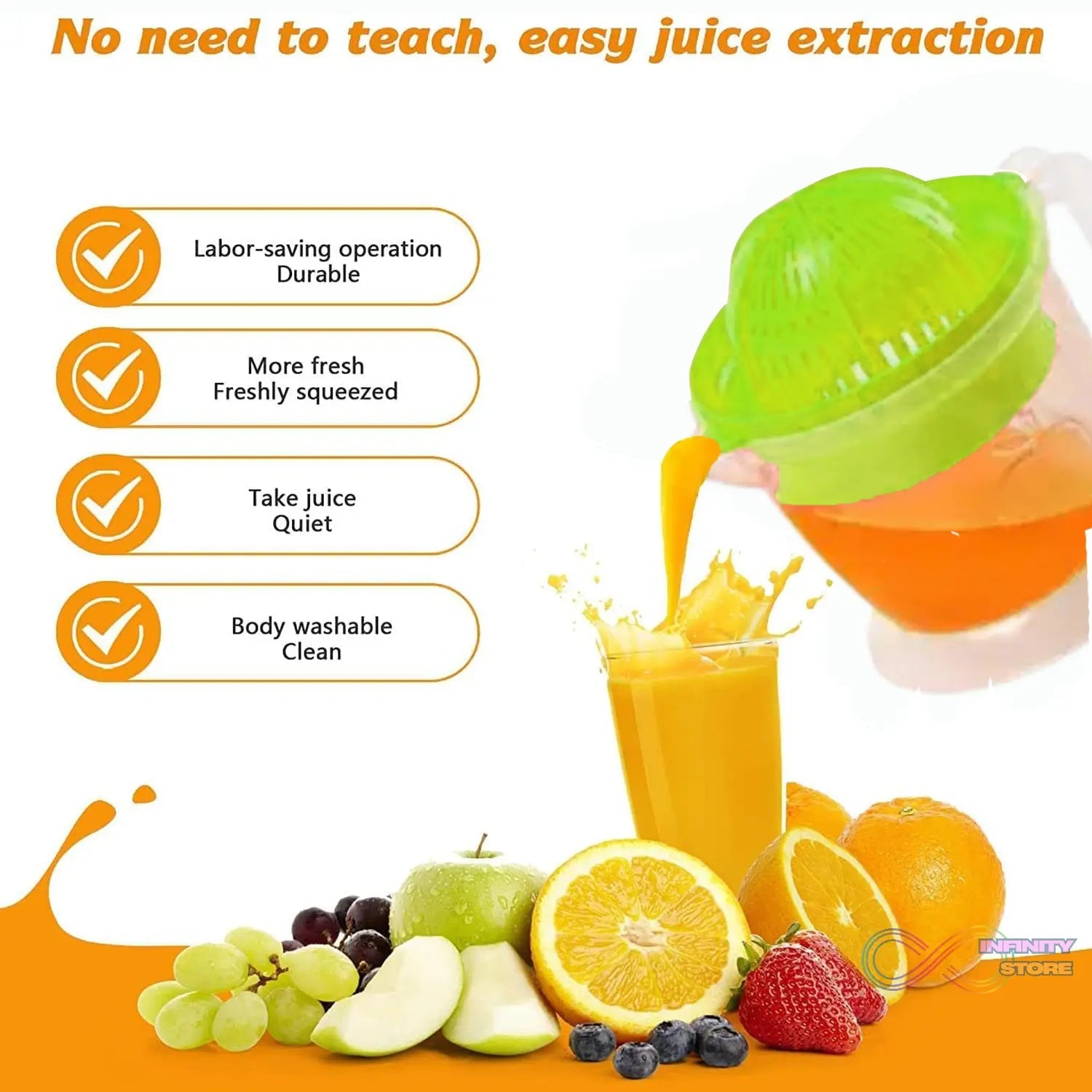 Manual Orange Juicer Squeezer - infinityexculsivestore.com