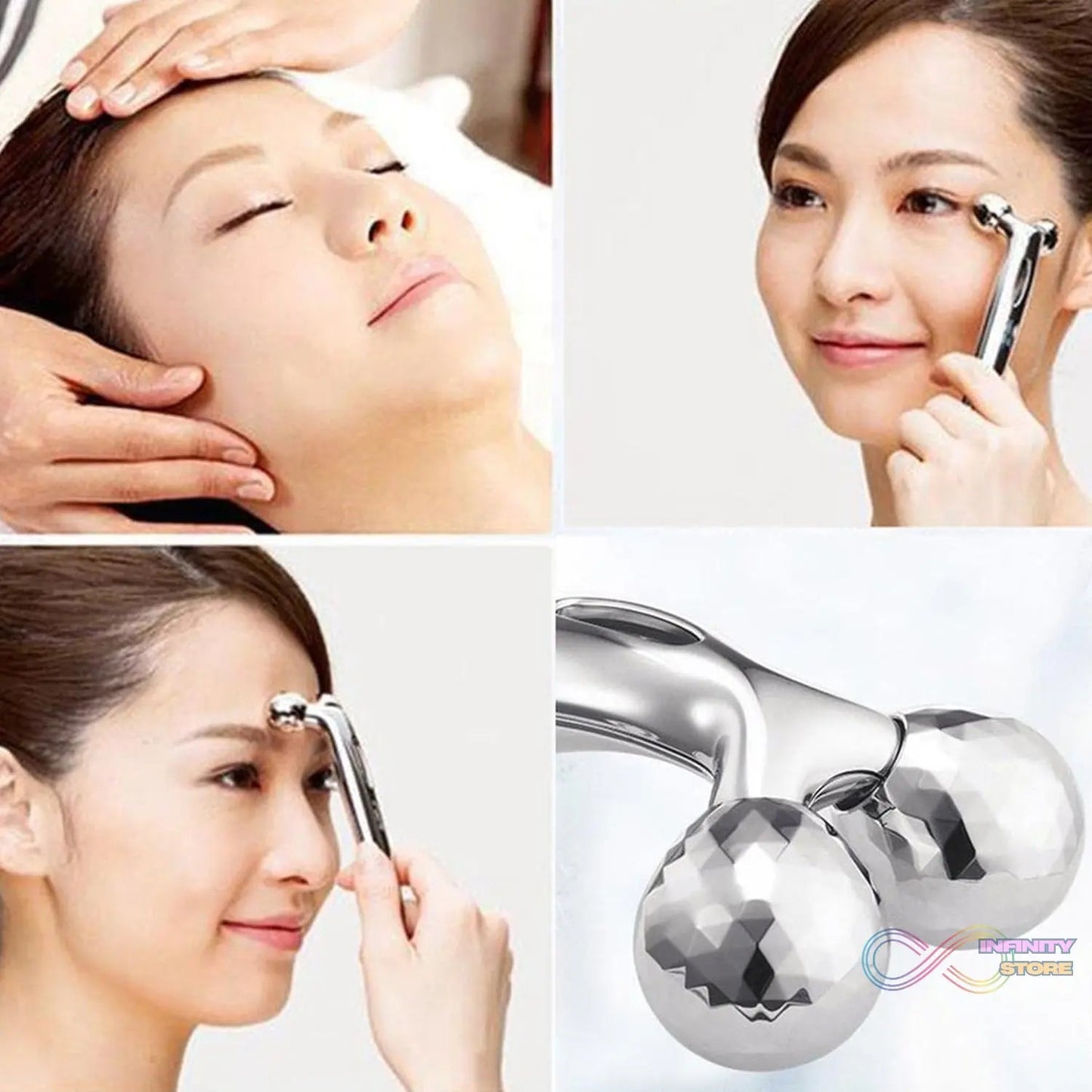 Manual Roller Face Skin Wrinkle Remover Massager (1 Pc) - infinityexculsivestore.com