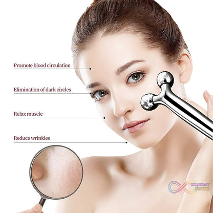 Manual Roller Face Skin Wrinkle Remover Massager (1 Pc) - infinityexculsivestore.com