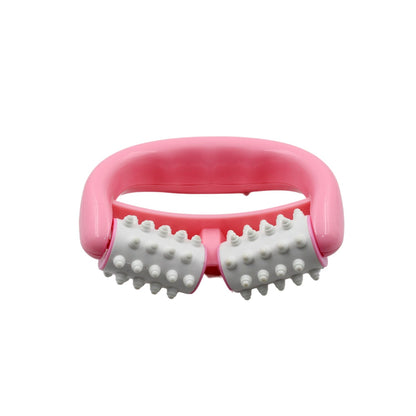Manual Round Handle Plastic 2 Rollers Massage Roller Cellulite Roller for Legs, Arms, Back, Muscle Pain Relief and Muscle Relaxation - infinityexculsivestore.com