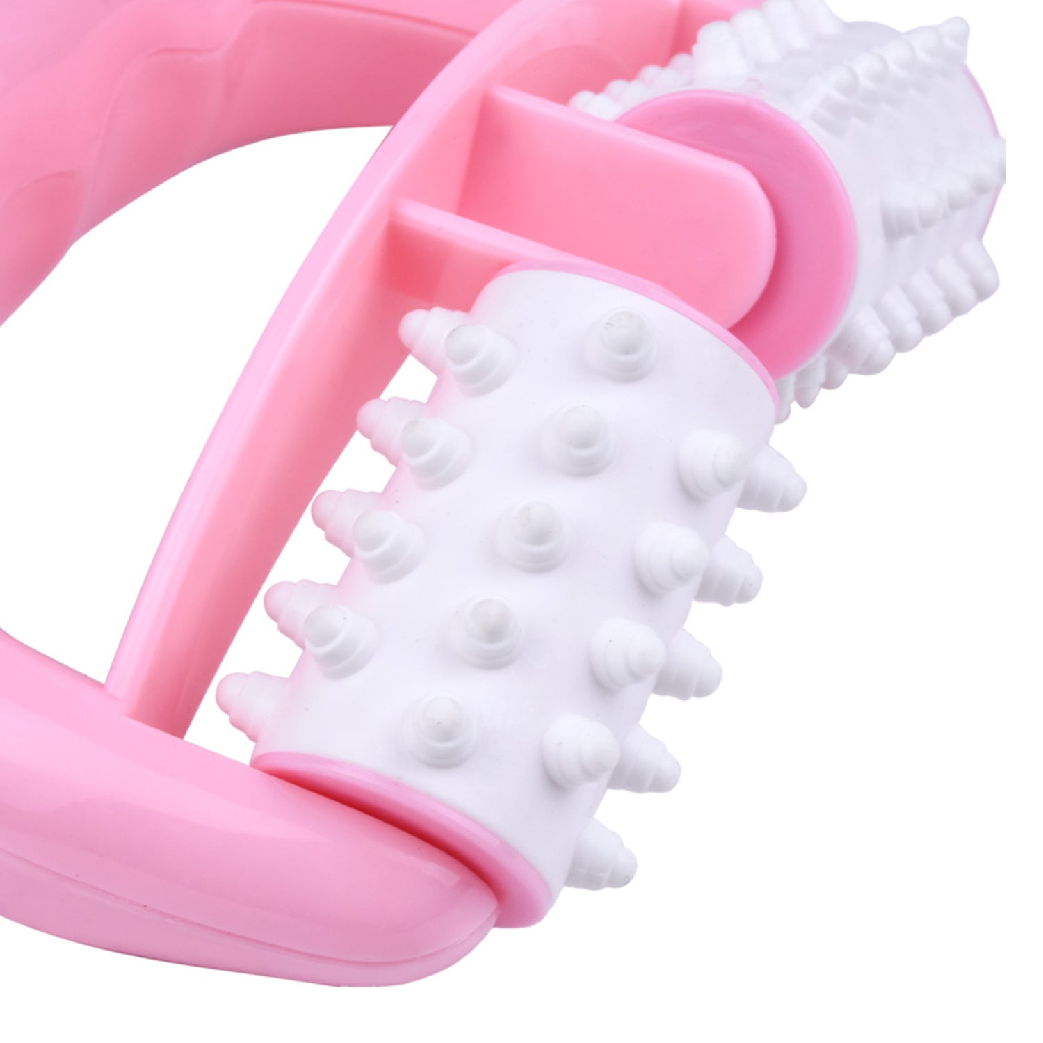 Manual Round Handle Plastic 2 Rollers Massage Roller Cellulite Roller for Legs, Arms, Back, Muscle Pain Relief and Muscle Relaxation - infinityexculsivestore.com