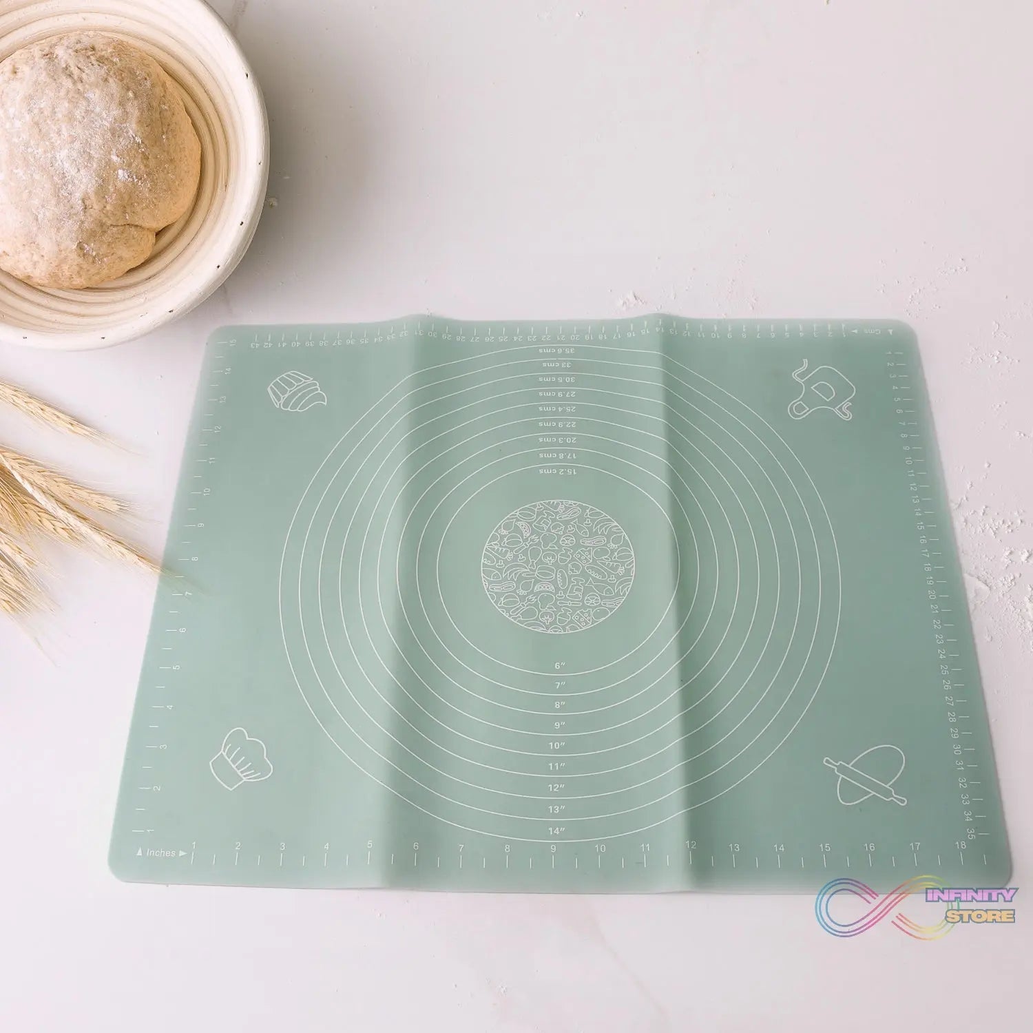 Mat, Rolling Baking Mat with Measurements (50×40 Cm) - infinityexculsivestore.com