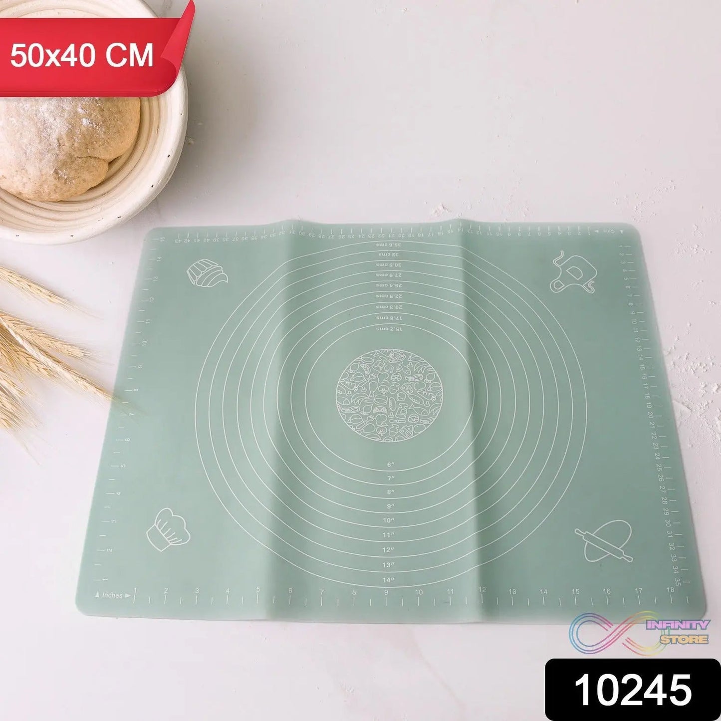 Mat, Rolling Baking Mat with Measurements (50×40 Cm) - infinityexculsivestore.com