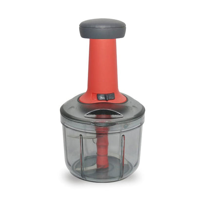 Matte Finish Hand Press Chopper with 3 Blades for Easy Vegetable & Fruit Chopping - infinityexculsivestore.com