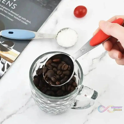 Measuring Cups and Spoons Stackable Set with Silicone Handle(5 Pc Set) - infinityexculsivestore.com