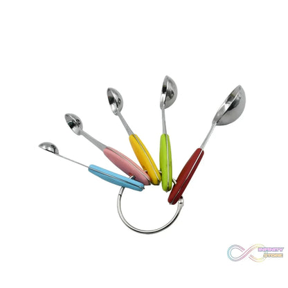 Measuring Cups and Spoons Stackable Set with Silicone Handle(5 Pc Set) - infinityexculsivestore.com