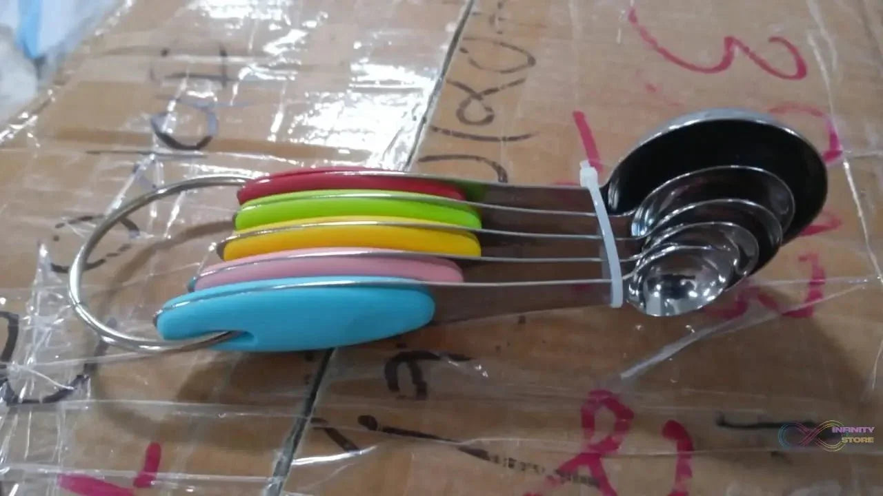 Measuring Cups and Spoons Stackable Set with Silicone Handle(5 Pc Set) - infinityexculsivestore.com