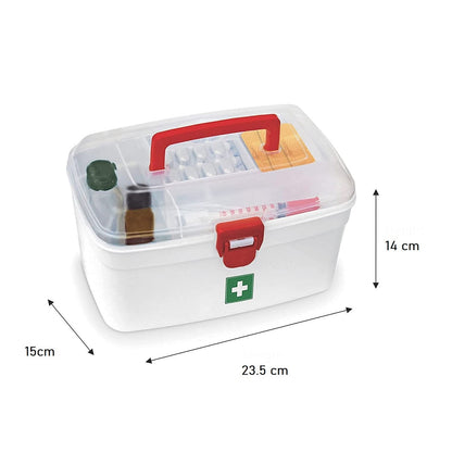 Medical Storage Box with Detachable Tray & Handle - infinityexculsivestore.com