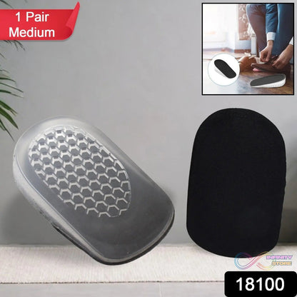 Medium 1 Pairs Silicone Heel Pads, Shoes Insole (11×6×3 Cm) - infinityexculsivestore.com
