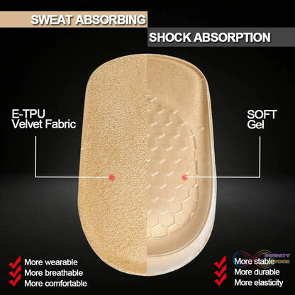 Medium 1 Pairs Silicone Heel Pads, Shoes Insole (11×6×3 Cm) - infinityexculsivestore.com