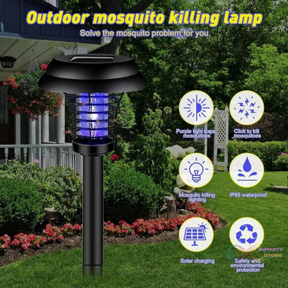 Medium Garden Solar Powered LED Mosquito Trap / Bug Zapper (1 Pc) - infinityexculsivestore.com