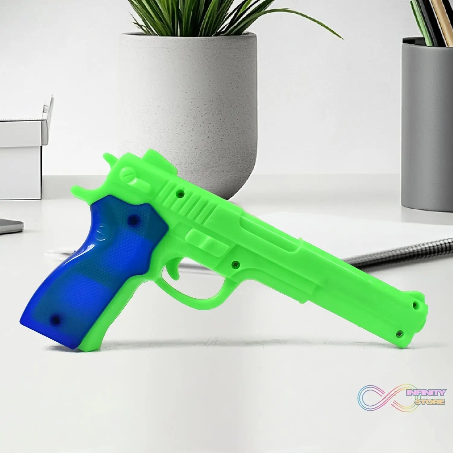 Medium Size Plastic 1 Gun with 5 Soft Suction Dart Bullets (1 Set) - infinityexculsivestore.com