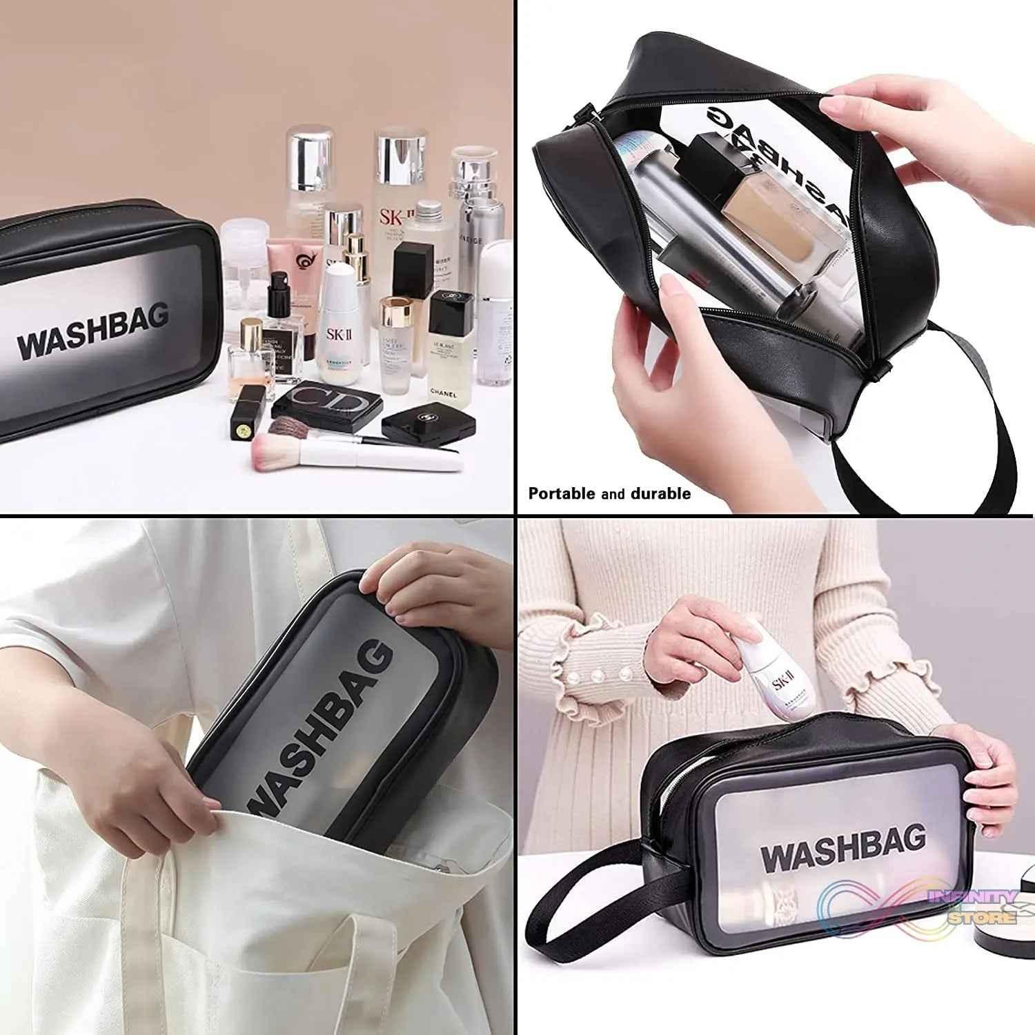 Medium Zippered Cosmetic Pouch, Toiletry Bag for Cosmetics (1 Pc) - infinityexculsivestore.com
