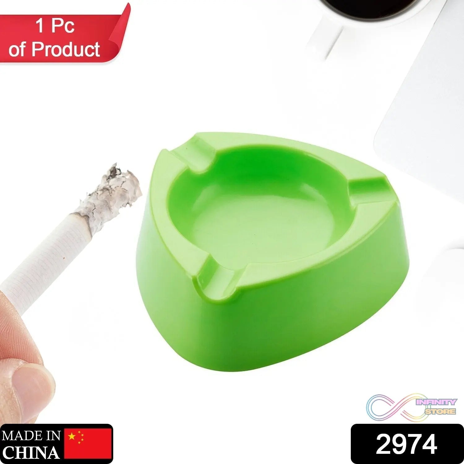 Melamine Cigarette Ashtray for Indoor & Outdoor Tabletop Decoration - infinityexculsivestore.com