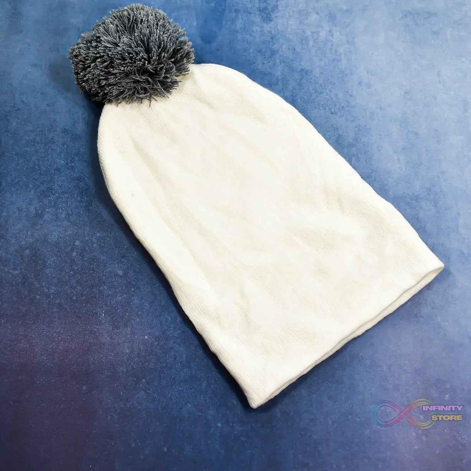 Men's and Women's Skull Slouchy Winter Woolen Knitted Black Inside Fur Beanie Cap. FB - infinityexculsivestore.com