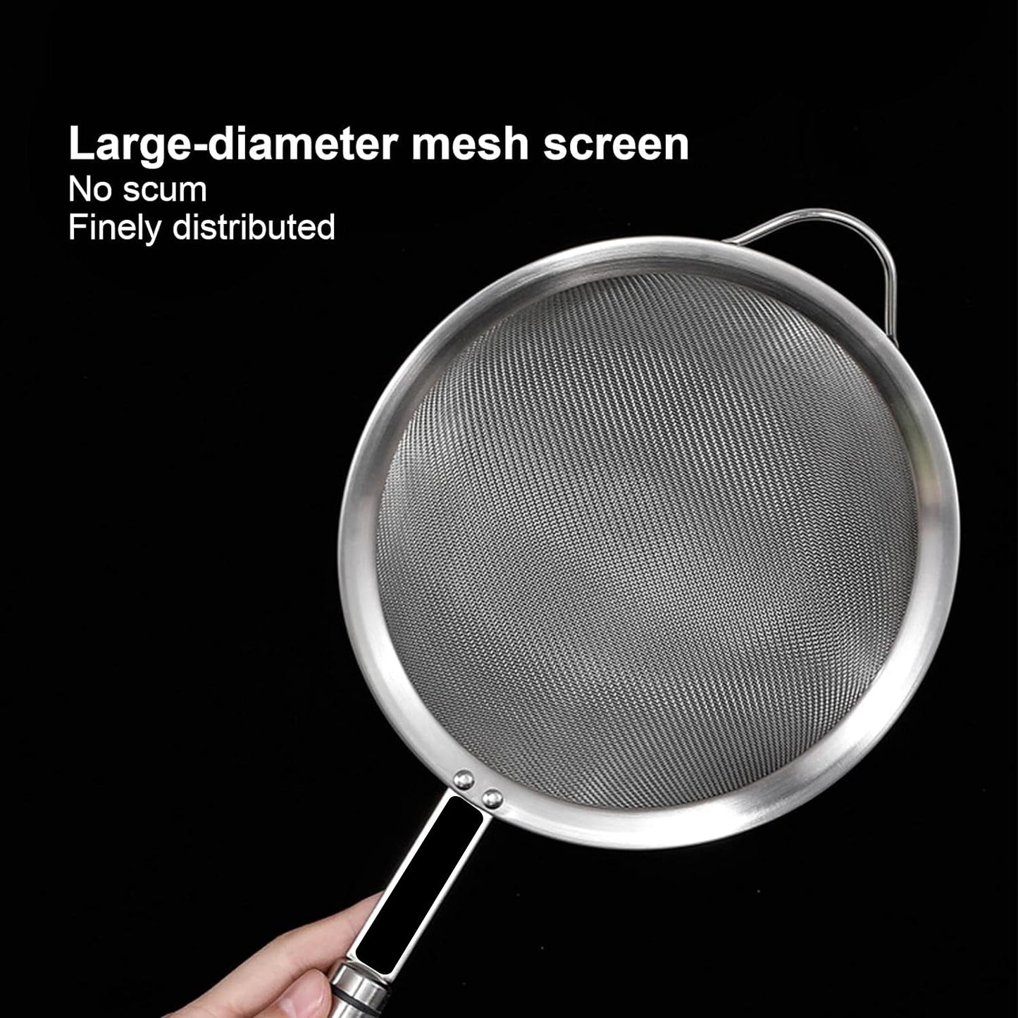 Mesh Sieve Quality Stainless Steel Fine Mesh Strainer with Sturdy Handle and Hook, Ideal for Tea Coffee, Rice, Powder, Fruit Etc Kitchen Food Kitchen Utensil - infinityexculsivestore.com